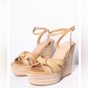 Brand new, never worn Raffia Espadrilles Wedge